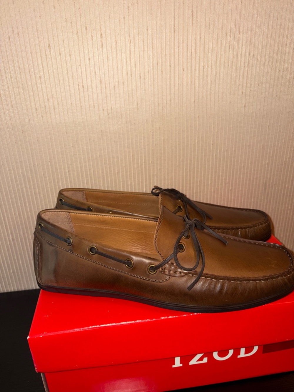 IZOD Huron Brown Leather Loafers